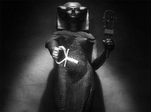 The Mummy (1932): Isis responds to Helen/Anck-es-en-Amon request for help and strikes Im-ho-tep down.