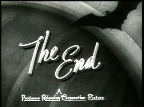The Devil Bat: The End.